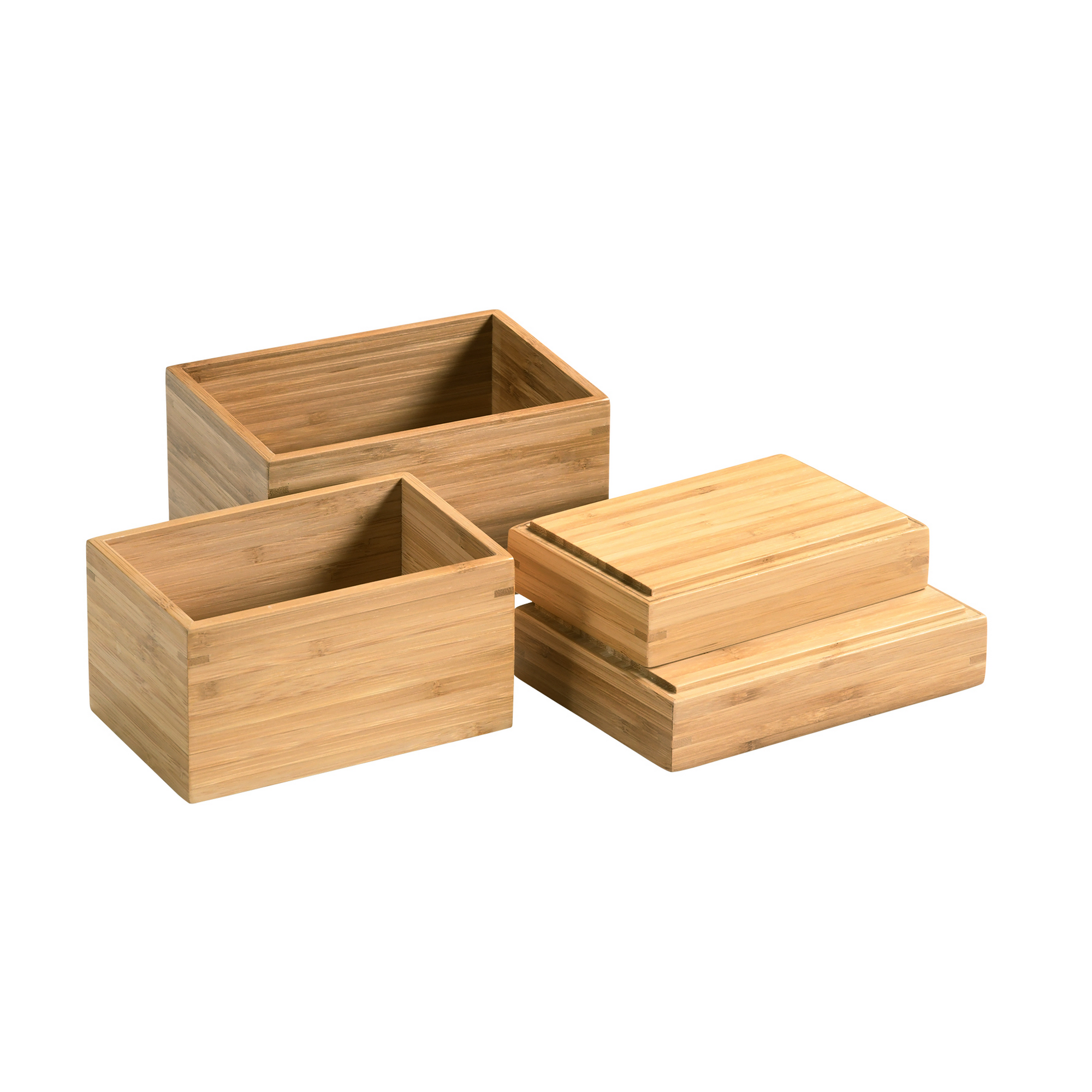 Aufbewahrungsboxen Bambus 4er-Set + product picture