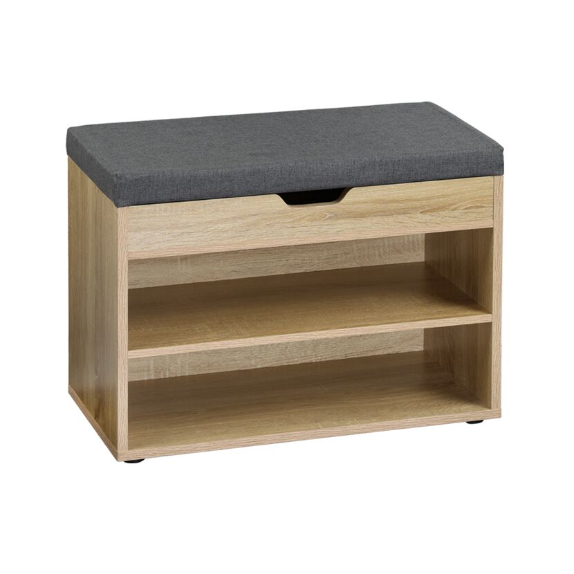 Schuhschrank braun 60 x 47 x 30 cm mit Sitzkissen