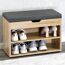 Schuhschrank braun 60 x 47 x 30 cm mit Sitzkissen