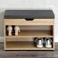 Schuhschrank braun 60 x 47 x 30 cm mit Sitzkissen