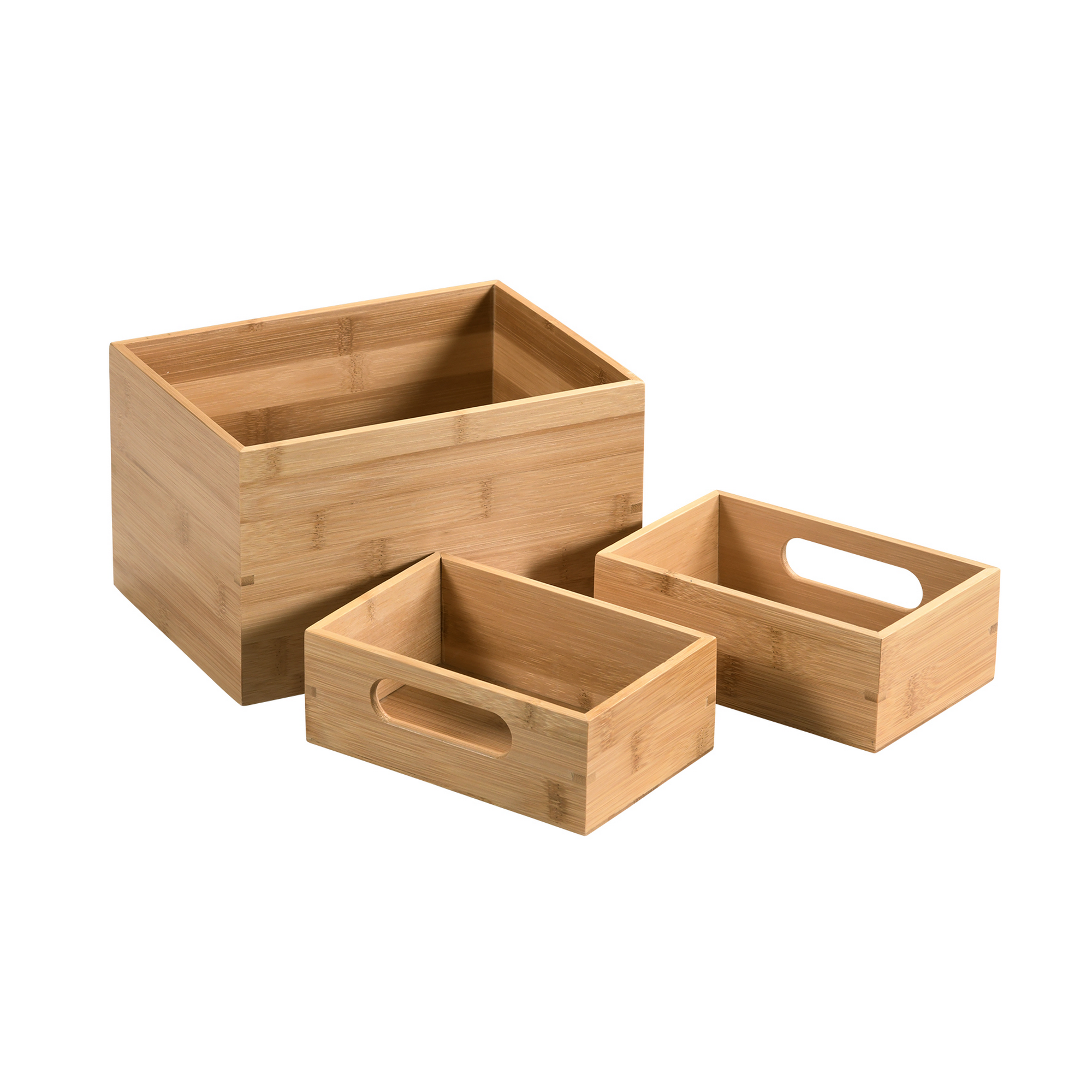 Aufbewahrungsboxen Bambus 3er-Set + product picture