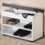 Schuhschrank mit Sitzkissen weiß 60 x 30 x 45 cm