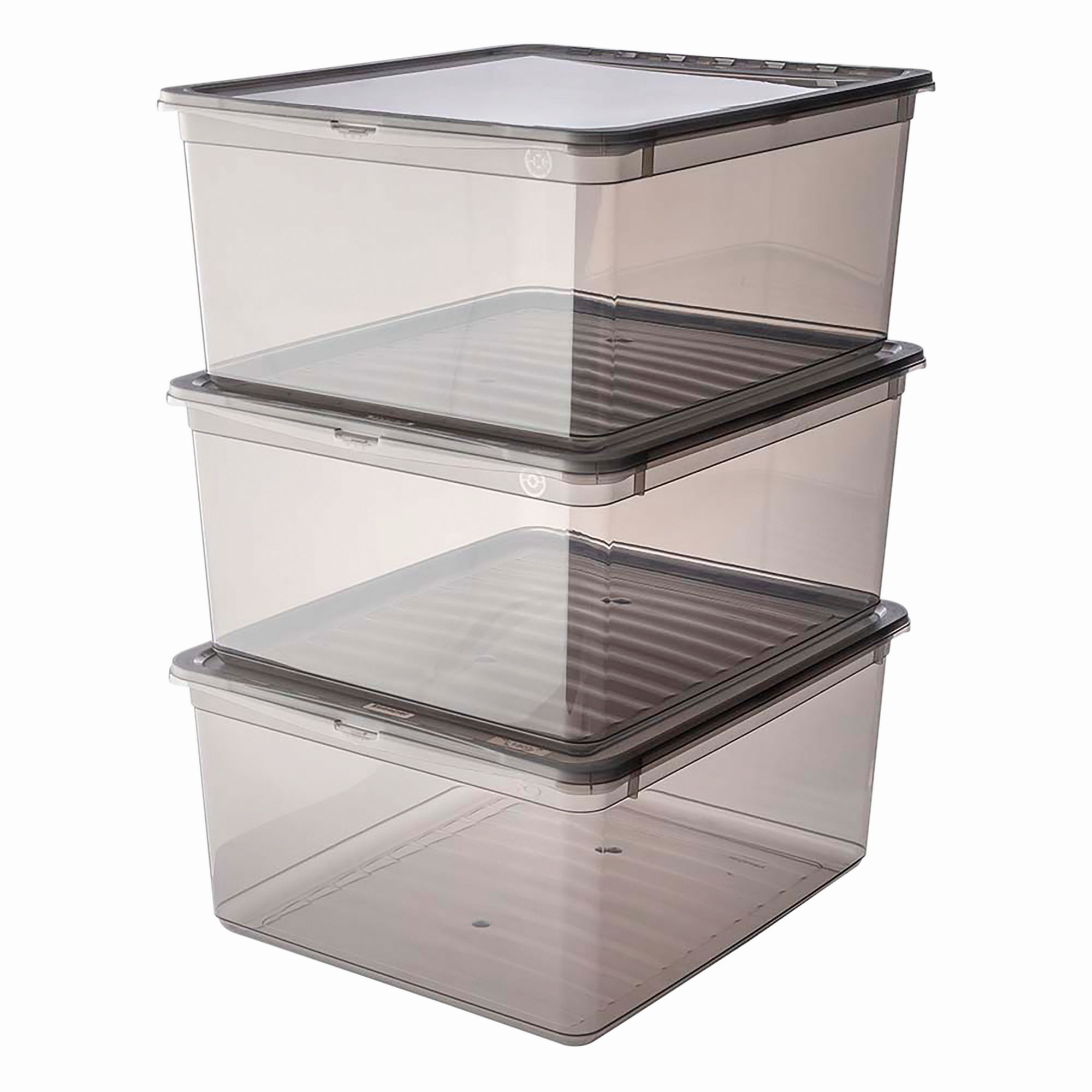 Aufbewahrungsbox-Set 'Bea' 3-teilig mit Deckel 39 x 33,5 x 25,5 cm