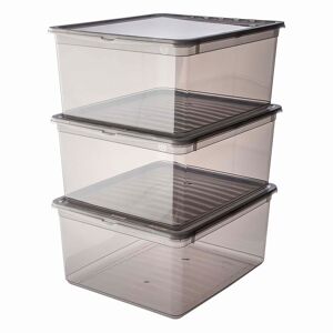 Aufbewahrungsbox-Set 'Bea' 3-teilig mit Deckel 39 x 33,5 x 25,5 cm