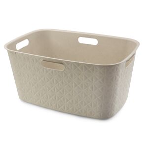 Wäschekorb 'Softex' creme 45 l 57 x 37 x 27 cm