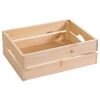 Leere Holzkiste mit Griffen
