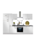 Verkleinertes Bild von Küchenzeile mit E-Geräten 'OPTIkompakt Lagos' weiß/anthrazit 300 cm
