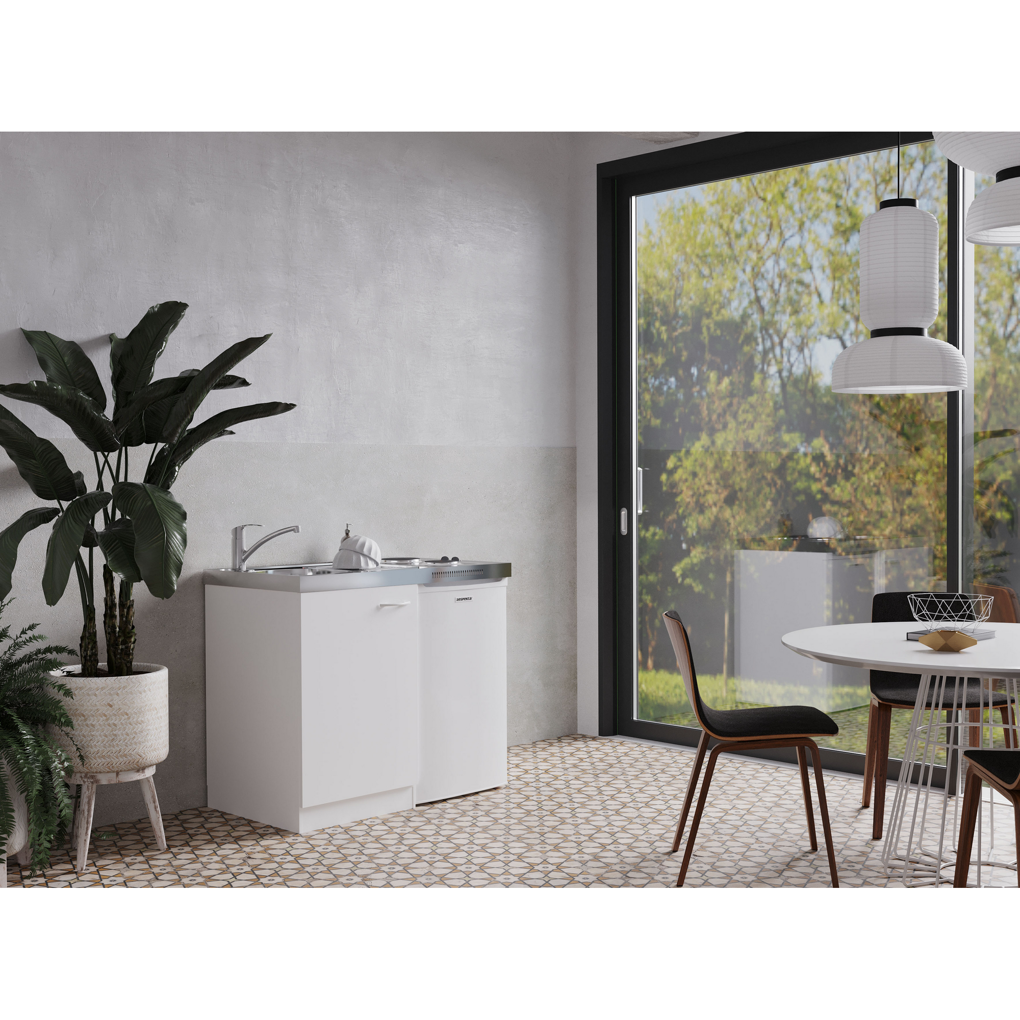 Küchenzeile 'Levin' mit Kühlschrank 100 x 87 x 60 cm + product picture