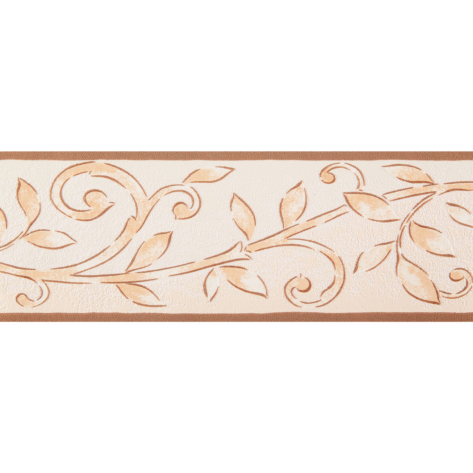 Beige-braune Bordüre mit Rankenmuster