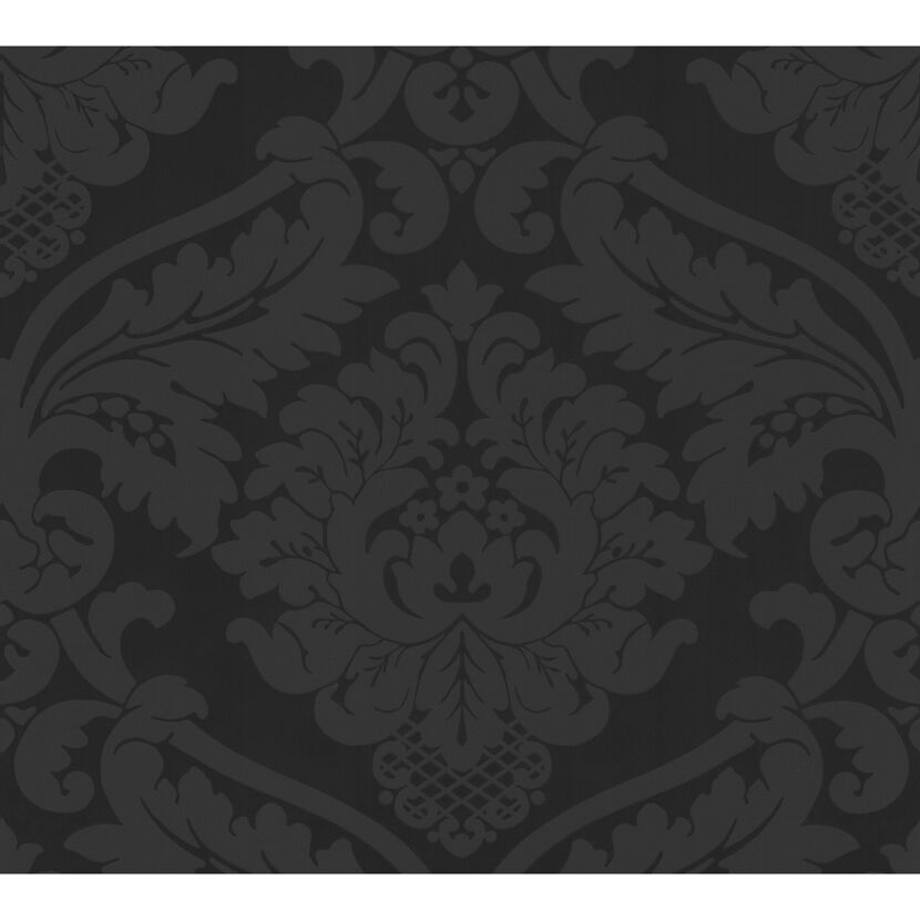 Schwarzes, barockes Muster