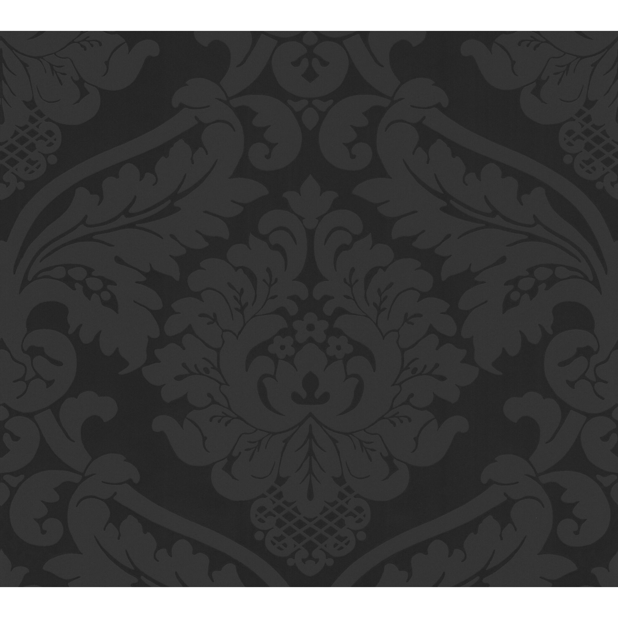 Schwarzes, barockes Muster