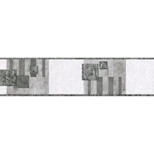 Bordüre 'Only Borders 11' grau/weiß 13 x 500 cm