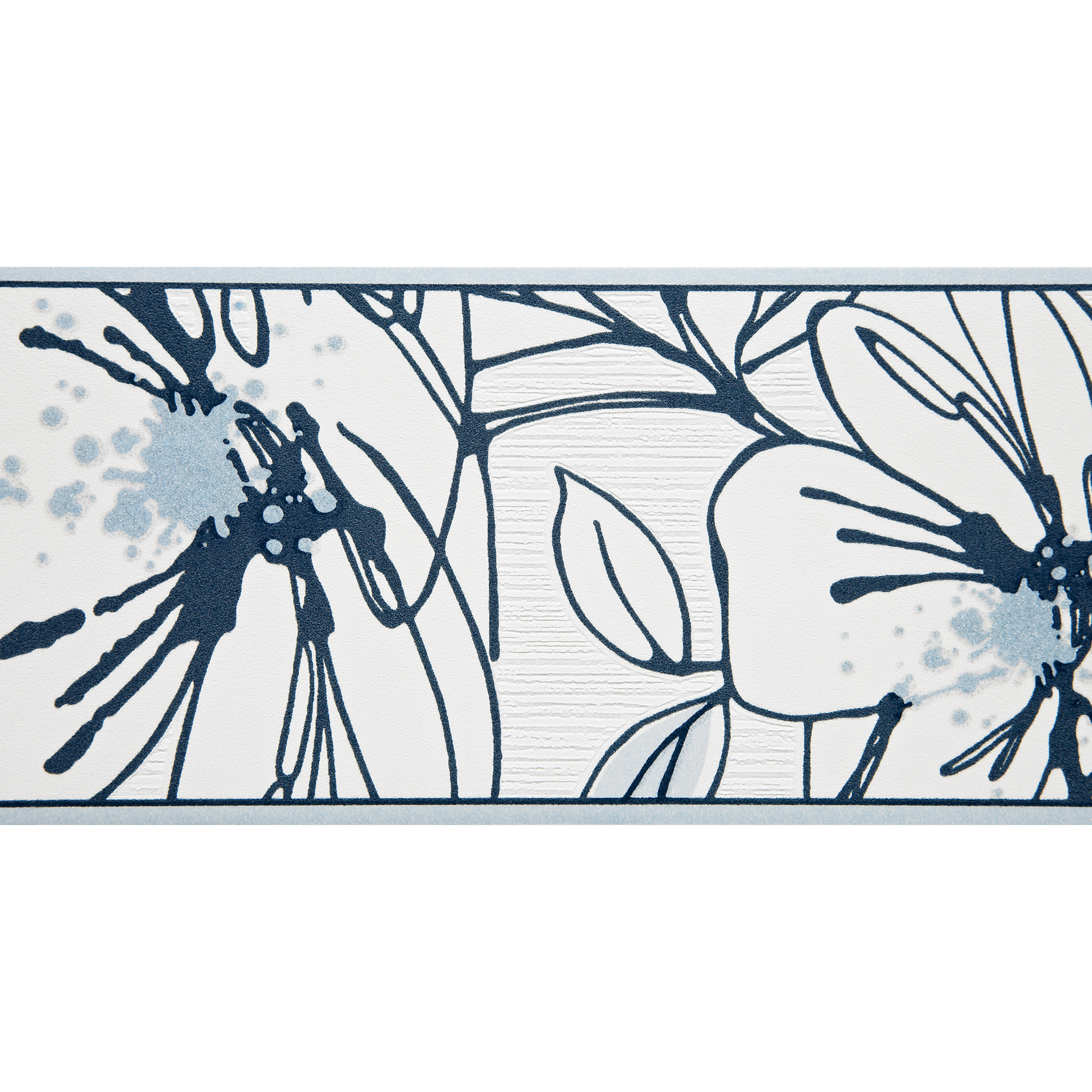 Bordüre "Blume" blau/weiß + product picture