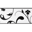 Verkleinertes Bild von Folienbordüre "Stick up’s Contzen" 5 x 0,13 m Blumen schwarz/weiß
