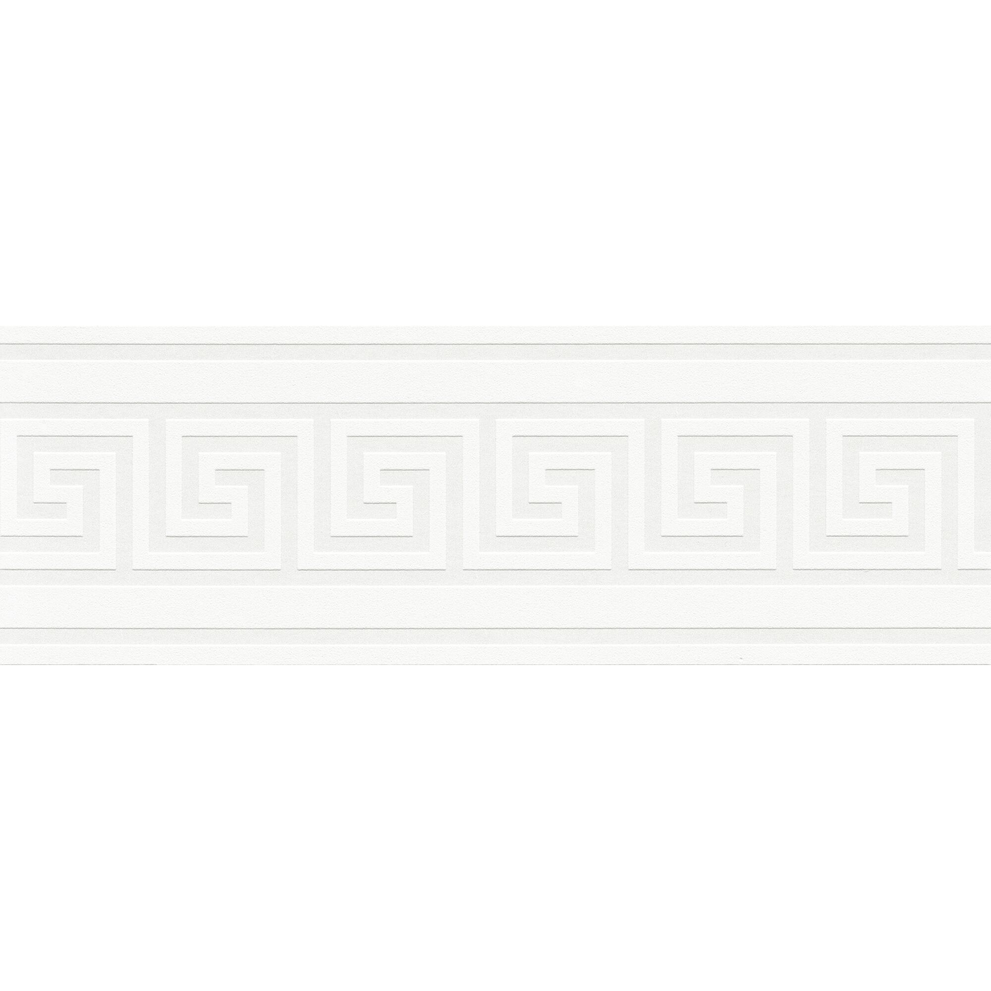 Weiße Bordüre mit Mäandermuster