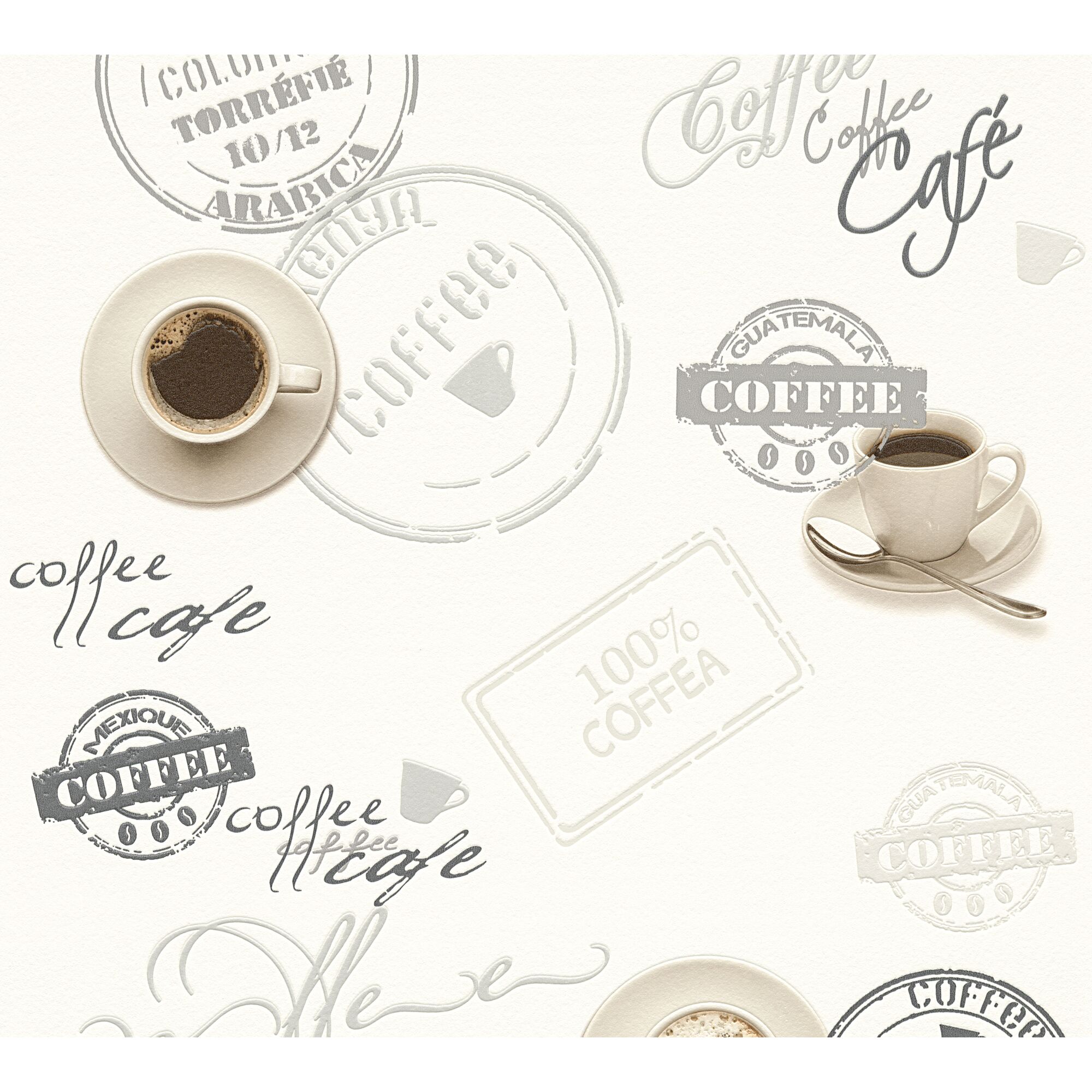 Nahaufnahme von Kaffeetassen und Kaffee-Stempeln