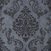 Schwarzes Ornament auf grauem Hintergrund