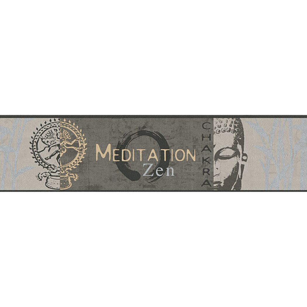 Meditation Zen Bordüre mit Buddha und Chakra