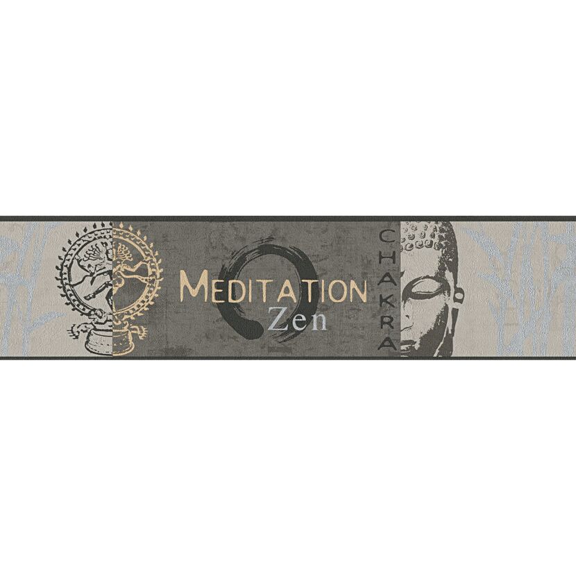 Meditation Zen Bordüre mit Buddha und Chakra