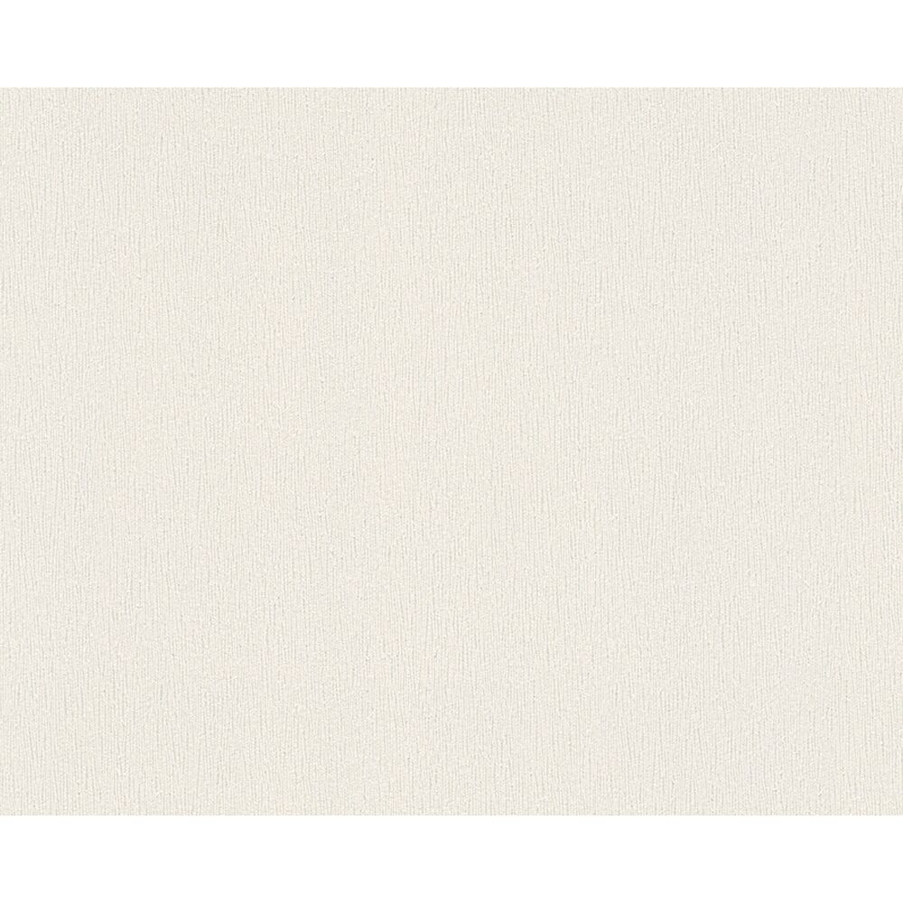 Cremeweiße Vliestapete mit feiner Struktur