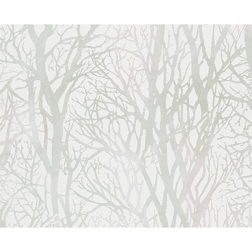 Vliestapete "Life 3" Wald grün metallic weiß 10,05 x 0,53 m + product picture