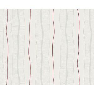 Vliestapete "Avenzio 4" Streifen cremefarben/rot 10,05 x 0,53 m