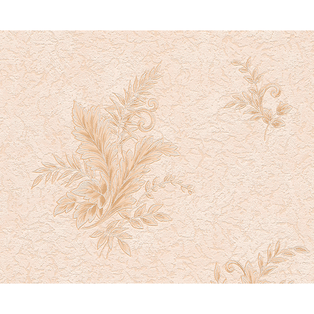 Strukturprofiltapete "Belvedere" Blume beige/cremefarben/orange 10,05 x 0,53 m + product picture