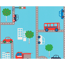 Verkleinertes Bild von Papiertapete 'Boys & Girls 4' Straße blau/bunt 0,53 x 10,05 m