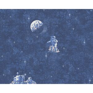Papiertapete "Boys & Girls 5" Astronaut blau 10,05 x 0,53 m