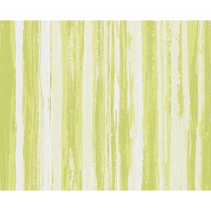 Vliestapete 'Brigitte 5' Streifen grün/weiß 10,05 x 0,53 m