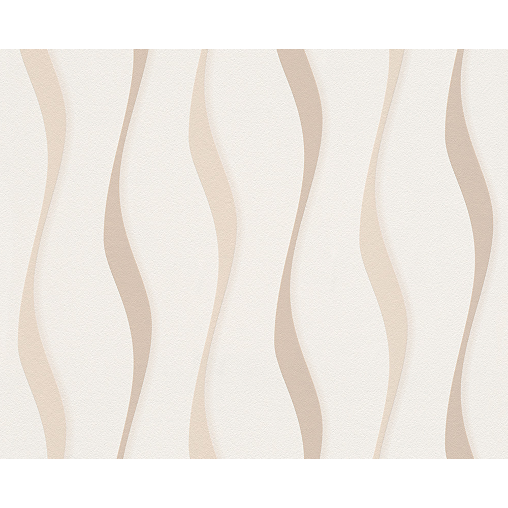 Vliestapete 'Brigitte 5' Welle beige/braun/creme 10,05 x 0,53 m + product picture