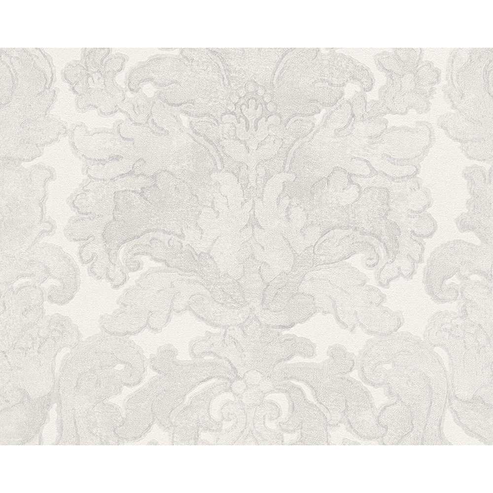 Vliestapete "Burlesque" Ornamente grau metallic weiß 10,05 x 0,53 m + product picture
