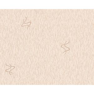 Strukturprofiltapete "Las Vegas" Schlaufen beige/braun metallic 10,05 x 0,53 m