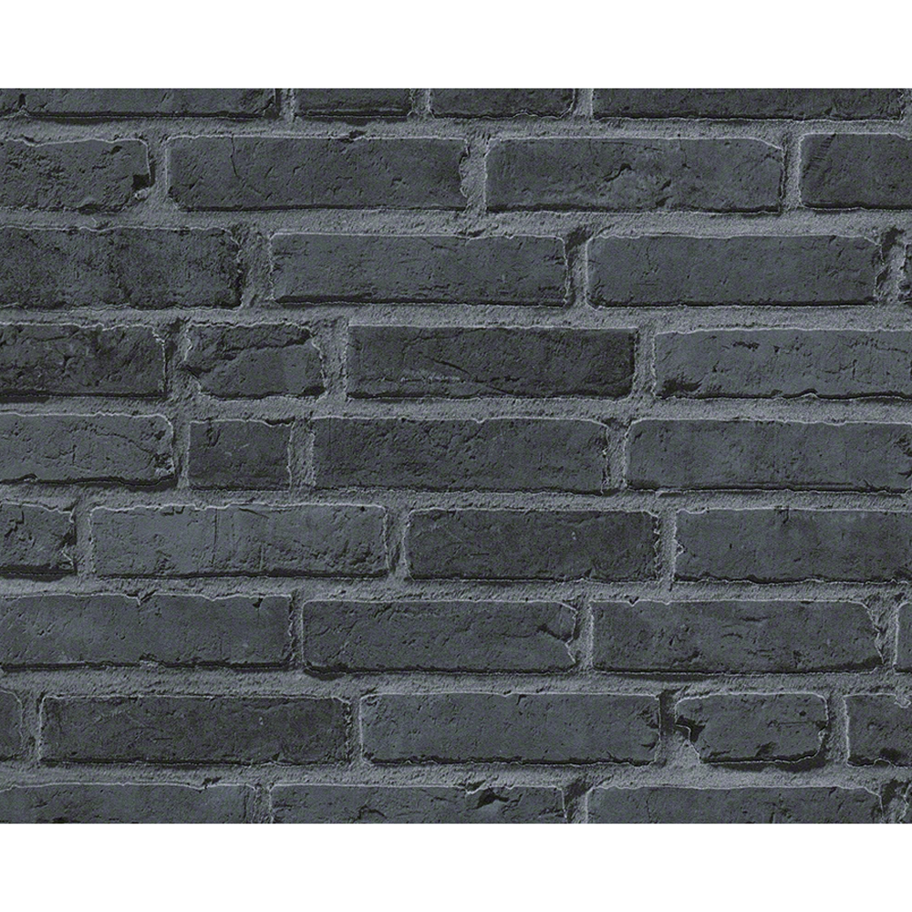 Vliestapete "Cocktail 2” Steinmauer grau/schwarz 10,05 x 0,53 cm + product picture