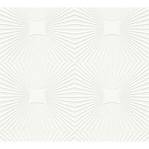 Tapete 'Black & White' Grafik weiß 10,05 m x 0,53 m