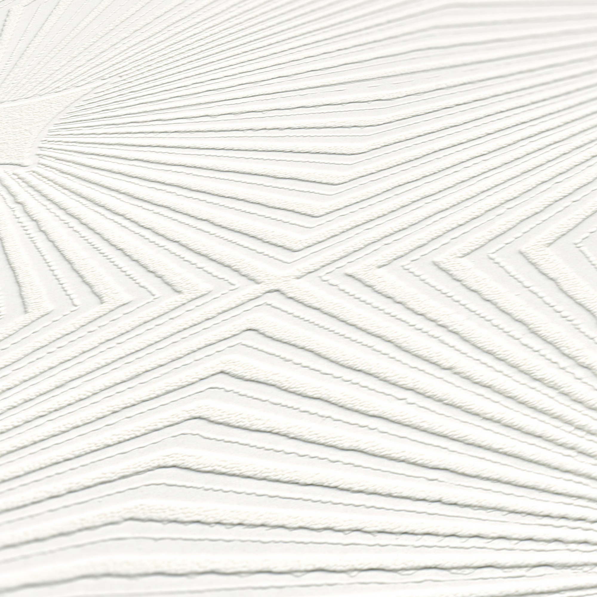 Tapete 'Black & White' Grafik weiß 10,05 m x 0,53 m