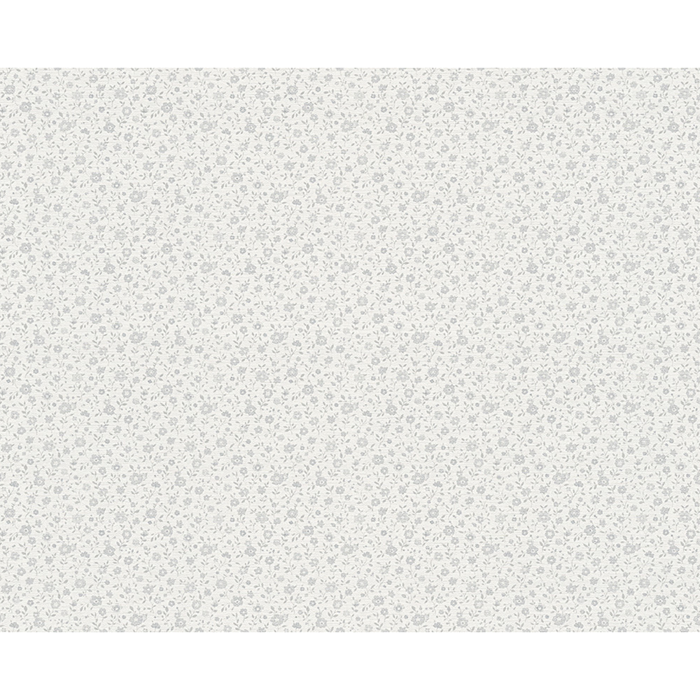 Vliestapete "Liberté" Blumen grau metallic weiß 10,05 x 0,53 m + product picture