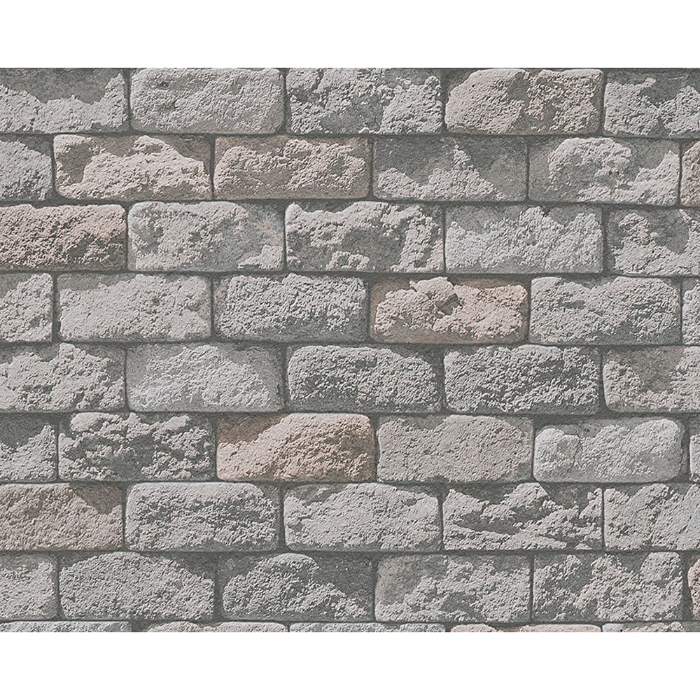 Papiertapete "Dekora Natur 6" Steinwand beige/creme/grau 10,05 x 0,53 m + product picture