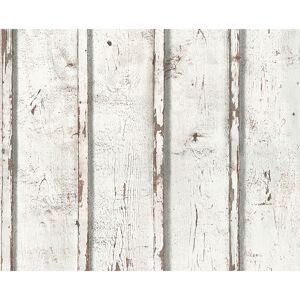 Vliestapete "DIY" Holz-Optik creme/grau/weiß 10,05 x 0,53 m