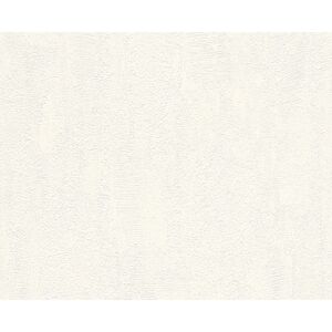Papiertapete "Einzelblatt F" Uni creme/weiß 10,05 x 0,53 m
