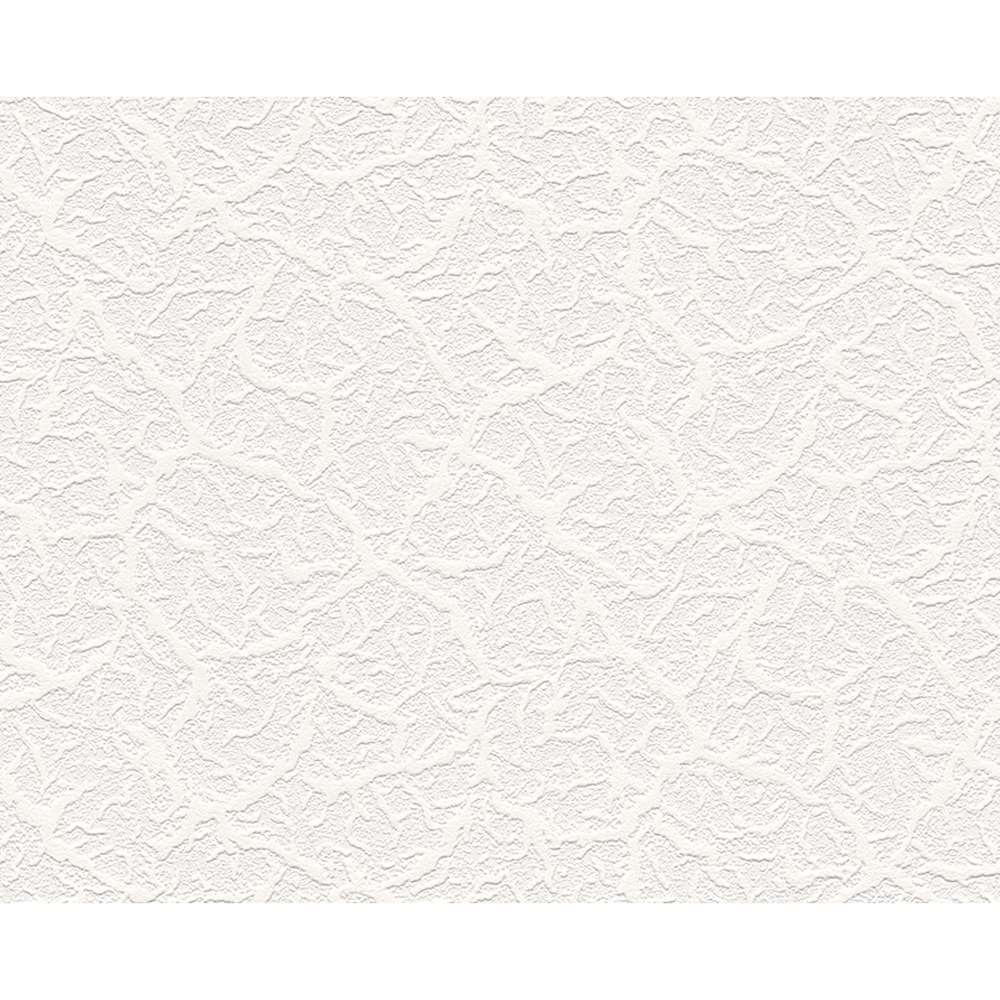 Strukturprofiltapete "Einzelblatt 2003" Uni weiß 10,05 x 0,53 m + product picture