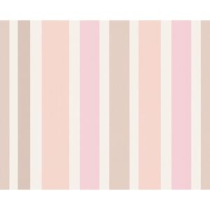Vliestapete 'Esprit Kids 4' Streifen beige/rosa/weiß 10,05 x 0,53 m