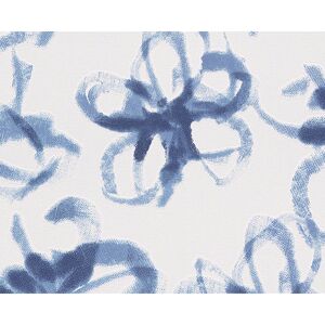 Vliestapete 'Esprit 9' Blumen blau/weiß 10,05 x 0,53 m