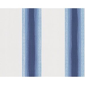 Vliestapete 'Esprit 9' Streifen blau/weiß 10,05 x 0,53 m