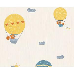 Vliestapete 'Esprit Kids 4' Heißluftballon blau/creme/orange 10,05 x 0,53 m