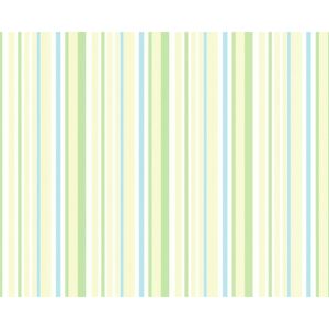 Vliestapete 'Esprit Kids' Streifen blau/grün/weiß 10,05 x 0,53 m