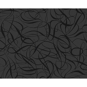 Vliestapete "Fairyland" Kringel metallic schwarz 10,05 x 0,53 m