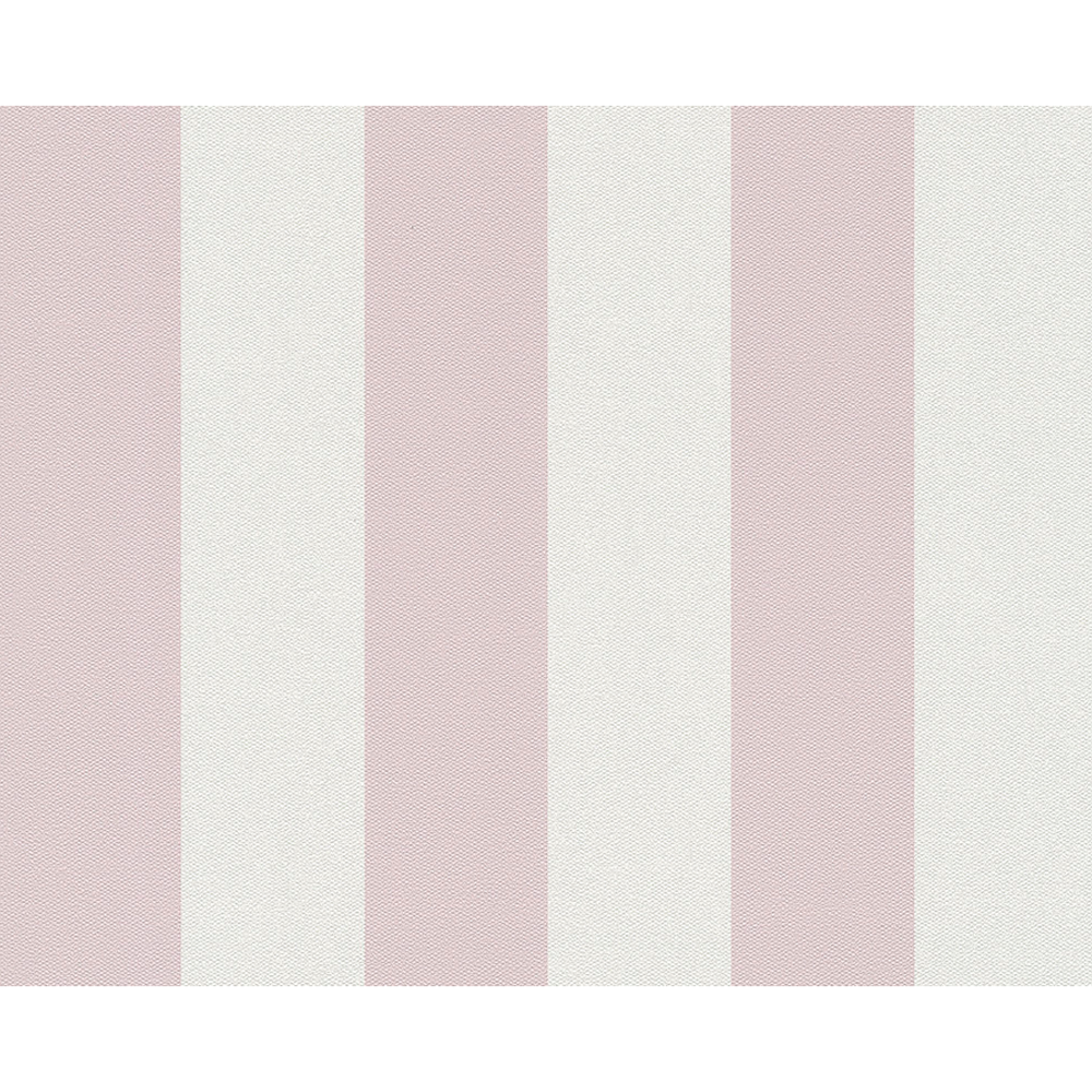 Vliestapete 'Fleuri Pastel' Streifen creme/rosa 0,53 x 10,05 m + product picture