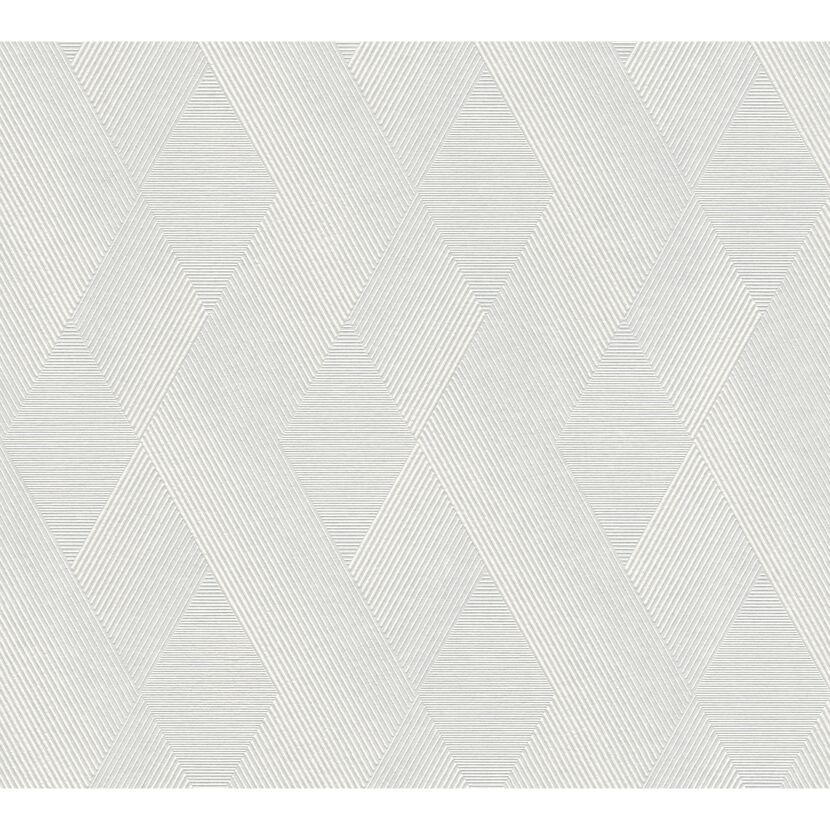 Weißes Vlies mit geometrischem Muster