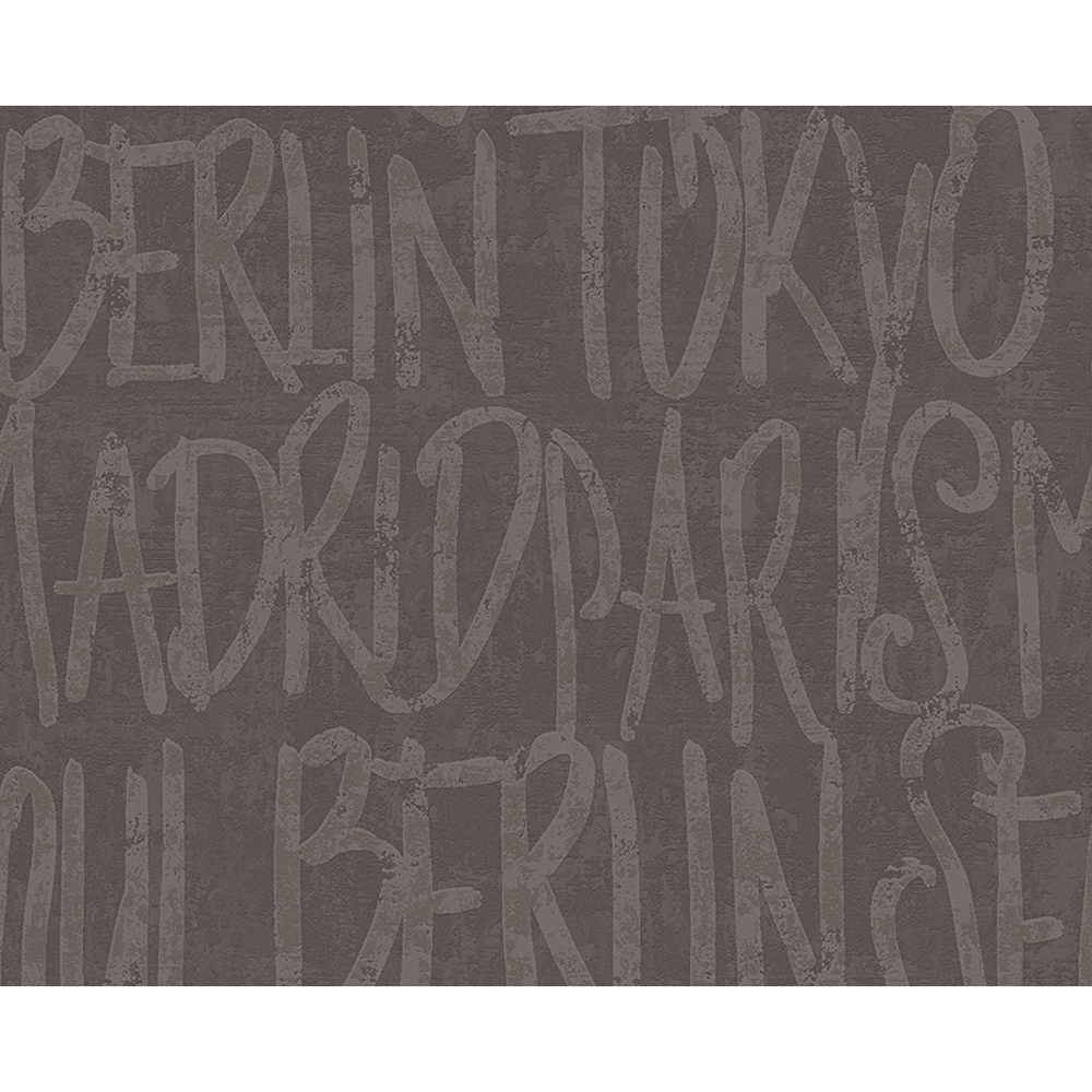 Vliestapete 'Schöner Wohnen 7' Schrift schwarz/grau 10,05 x 0,53 m + product picture